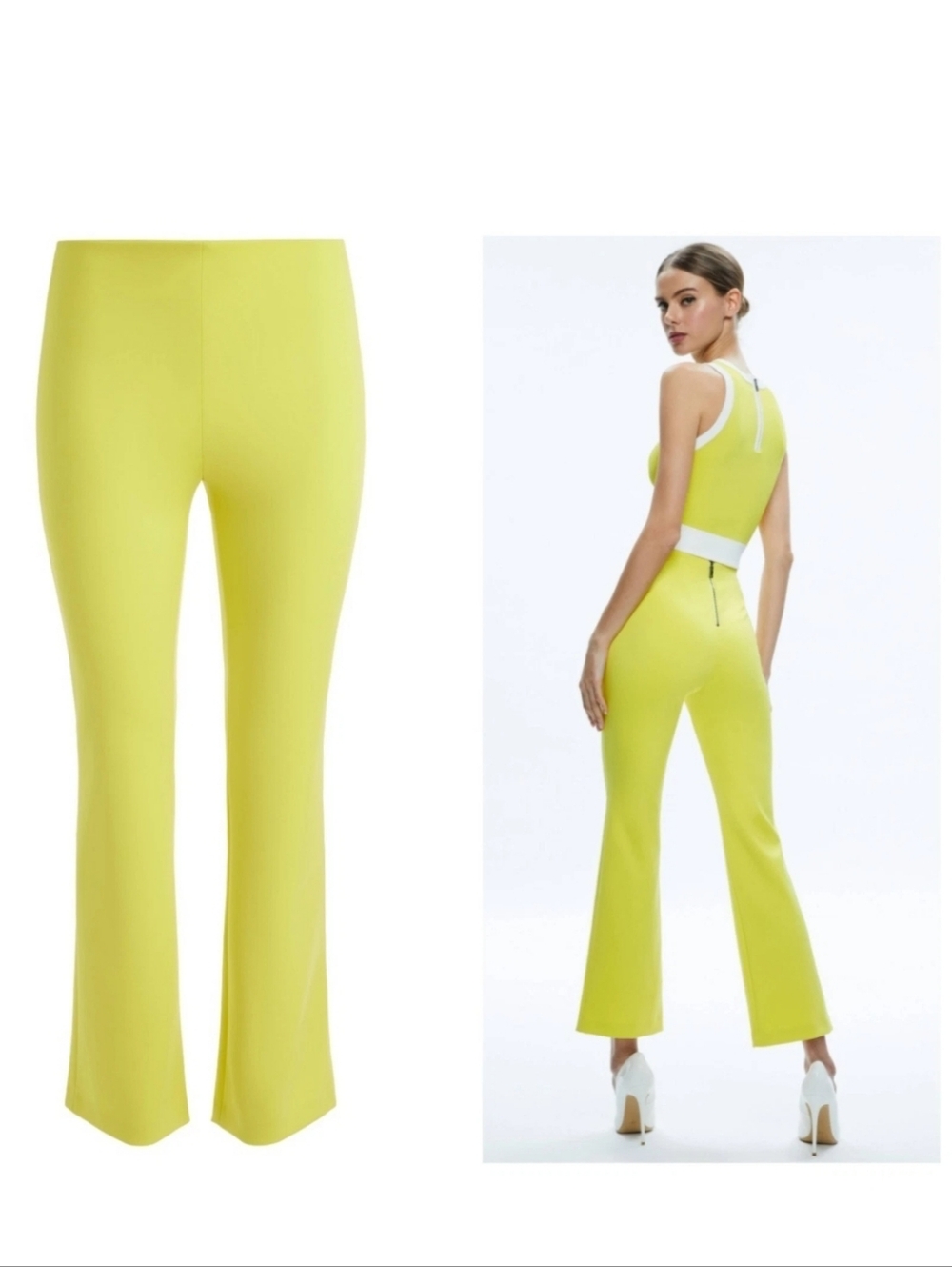 ALICE + OLIVIA RMP MID RISE BACK-ZIP BOOTCUT ANKLE PANT SIZE 10 - Picture 2 of 11